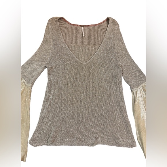 Free People Celestial Bell Sleeve Sweater Tunic Top Size Small - Picture 6 of 11